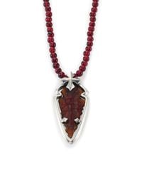 King Baby Studio | Red Beaded Amber Pendant Necklace | Lyst
