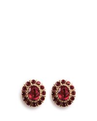 Givenchy | Red Swarovski Crystal Pavé Magnetic Earrings | Lyst