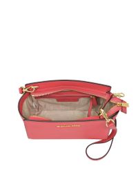 Michael Kors - Pink Selma Medium Saffiano Leather Messenger Bag - Lyst