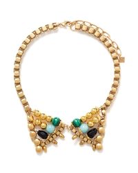Ela Stone | Metallic Michelle Stone Collar Necklace | Lyst