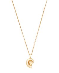 Me&Ro | Metallic Moonshell Pendant Necklace | Lyst