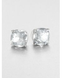 kate spade new york | Metallic Faceted Square Stud Earrings | Lyst
