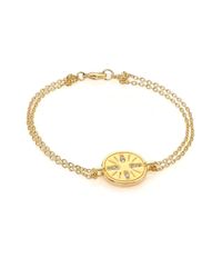 Elizabeth and James | Metallic Rizzi Pave White Topaz Bracelet | Lyst