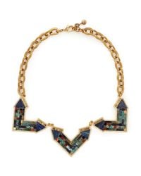 Lulu Frost | Multicolor 'petra' Mosaic Arrow Statement Necklace | Lyst