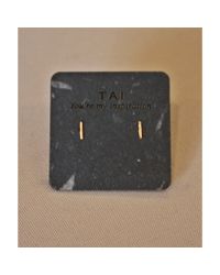 Tai | Metallic Rose Gold Mini Staple Earring | Lyst