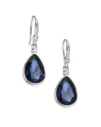 ABS By Allen Schwartz | Blue Dark & Stormy Faceted Drop Earrings | Lyst