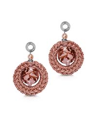 Antica Murrina | Avant Gard Pink Murano Glass Long Drop Earrings | Lyst