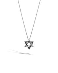 John Hardy | Black Classic Chain Star Of David Pendant | Lyst