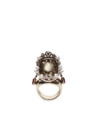 Alexander McQueen | Metallic Royal Skull Ring | Lyst