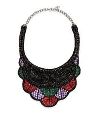 Valentino | Multicolor Crystal Embellish Satin Backing Choker | Lyst
