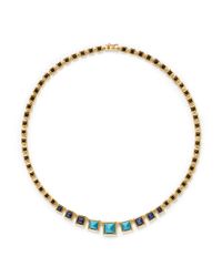 Eddie Borgo | Metallic Graduated Gemstone Cone Necklace | Lyst