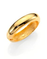 Kenneth Jay Lane | Metallic Classic Bangle Bracelet | Lyst