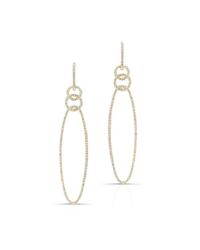 Anne Sisteron | 14kt Yellow Gold Diamond Open Pear Link Drop Earrings | Lyst