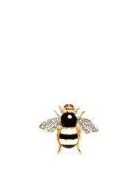 Kenneth Jay Lane | Metallic Crystal Pavé Enamel Bee Ring | Lyst