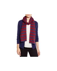 Aqua | Blue Striped Scarf | Lyst