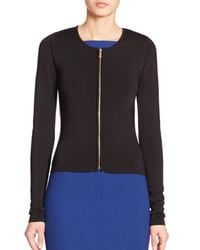 Jason Wu | Black Zip-front Cardigan | Lyst