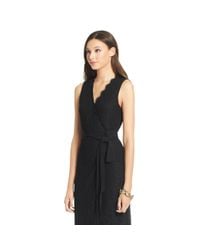 Diane von Furstenberg | Black Dvf Julianna Two Lace Wrap Dress | Lyst