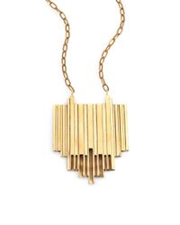 Aesa | Metallic Opening Pendant Necklace | Lyst