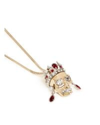 Alexander McQueen | Metallic Royal Skull Pendant Necklace | Lyst