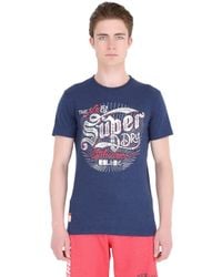 Superdry | Blue Tin Tab Printed Cotton T-shirt for Men | Lyst