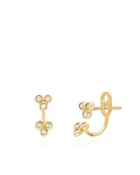EF Collection | Metallic Bezel Trio Ear Jacket | Lyst