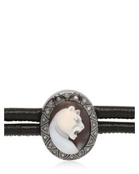 Amedeo | Black Sardonyx Leopard Cameo Bracelet | Lyst