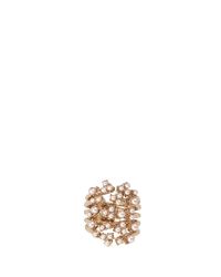 Lulu Frost | Metallic 'jackie' Glass Seed Pearl Adjustable Five Prong Ring | Lyst