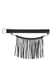 CoSTUME NATIONAL | Black 40mm Leather Belt & Fringed Pocket Chain for Men | Lyst