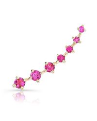 Anne Sisteron - Metallic 14kt Yellow Gold Large Ruby Organic Ear Cuff - Lyst