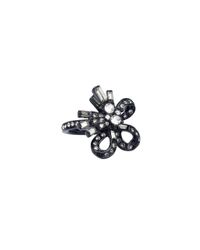 Oscar de la Renta | Black Diamond Crystal Baguette Ring | Lyst