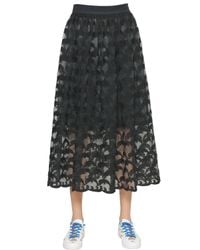 Tsumori Chisato | Black Embroidered Techno Organza Skirt | Lyst