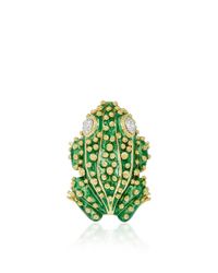 David Webb | Green Frog Brooch | Lyst
