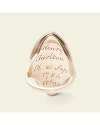 Erica Weiner - Gray Georgian Sepia Miniature Mourning Ring For Henry Tarlton - Lyst