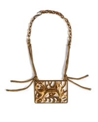 Lanvin | Metallic Panther Plaque Statement Necklace | Lyst