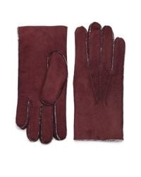 Saks Fifth Avenue | Brown Shearling Gloves for Men | Lyst