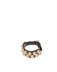 Balenciaga | Brown Giant Gold Bracelet Stud M | Lyst