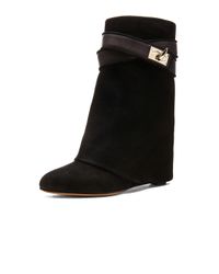 givenchy shark lock boots suede
