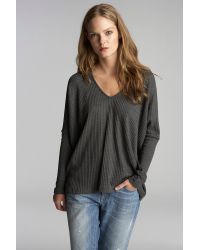 Velvet By Graham & Spencer - Gray Maxella Thermal Knit Dolman Top - Lyst
