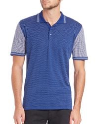 Kiton | Blue Patterned Cotton Polo for Men | Lyst