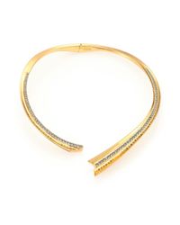 Giles & Brother | Metallic Ray Pave Crystal Collar Necklace | Lyst