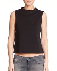 Rag & Bone | Black Charley Mockneck Tee | Lyst