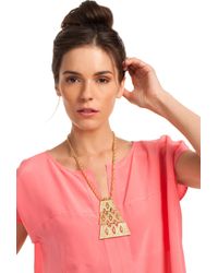 Trina Turk | Metallic Hammered Graduated Pendant | Lyst