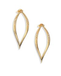 Mizuki | Metallic Icicles Diamond & 14k Yellow Gold Double Curved Slice Drop Earrings | Lyst