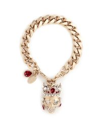 Alexander McQueen | Red Royal Skull Bracelet | Lyst