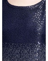 St. John | Blue Sequin Gradient Shimmer Knit Dress | Lyst