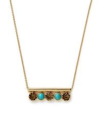 Rebecca Minkoff | Metallic Five Stone Bar Necklace | Lyst