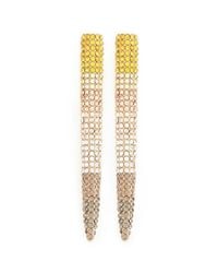 Eddie Borgo | Metallic Striped Long Spike Earrings | Lyst