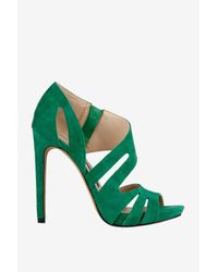 French Connection | Green Vida Cut Out Heels | Lyst