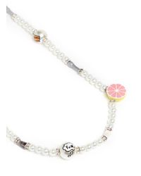 Venessa Arizaga | Multicolor 'breakfast In Bed' Glass Pearl Necklace | Lyst