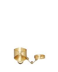 Ela Stone | Metallic 'liad' Ball Chain Link Stone Ring | Lyst